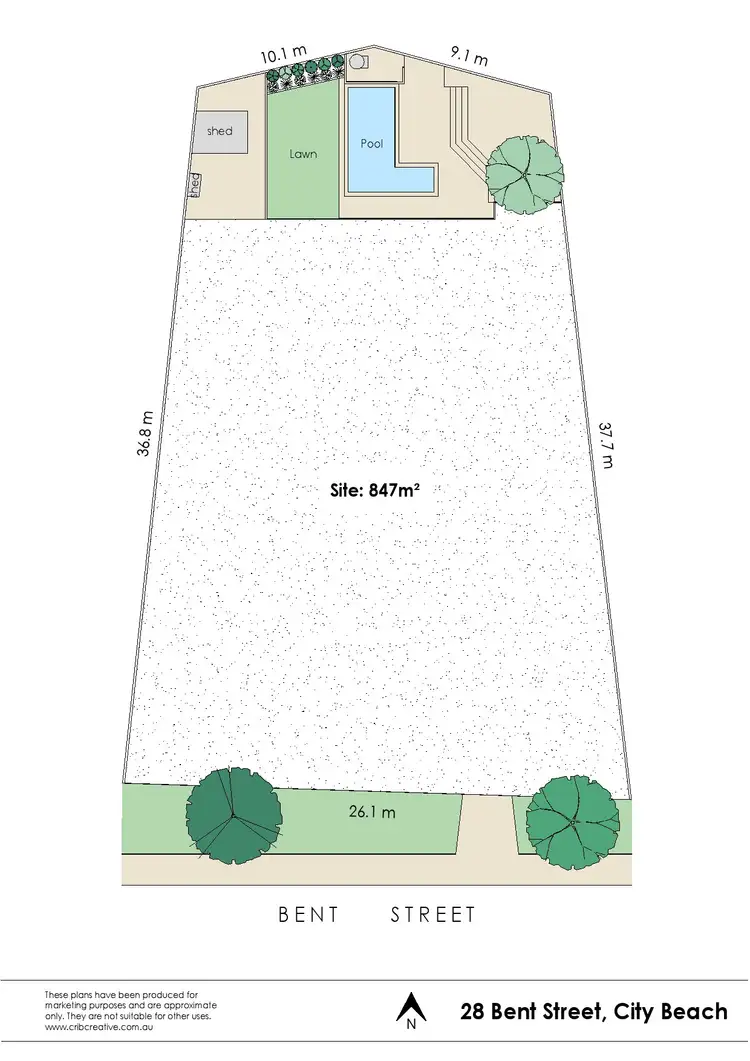 Floorplan of Homely land listing, 28 Bent Street, City Beach WA 6015