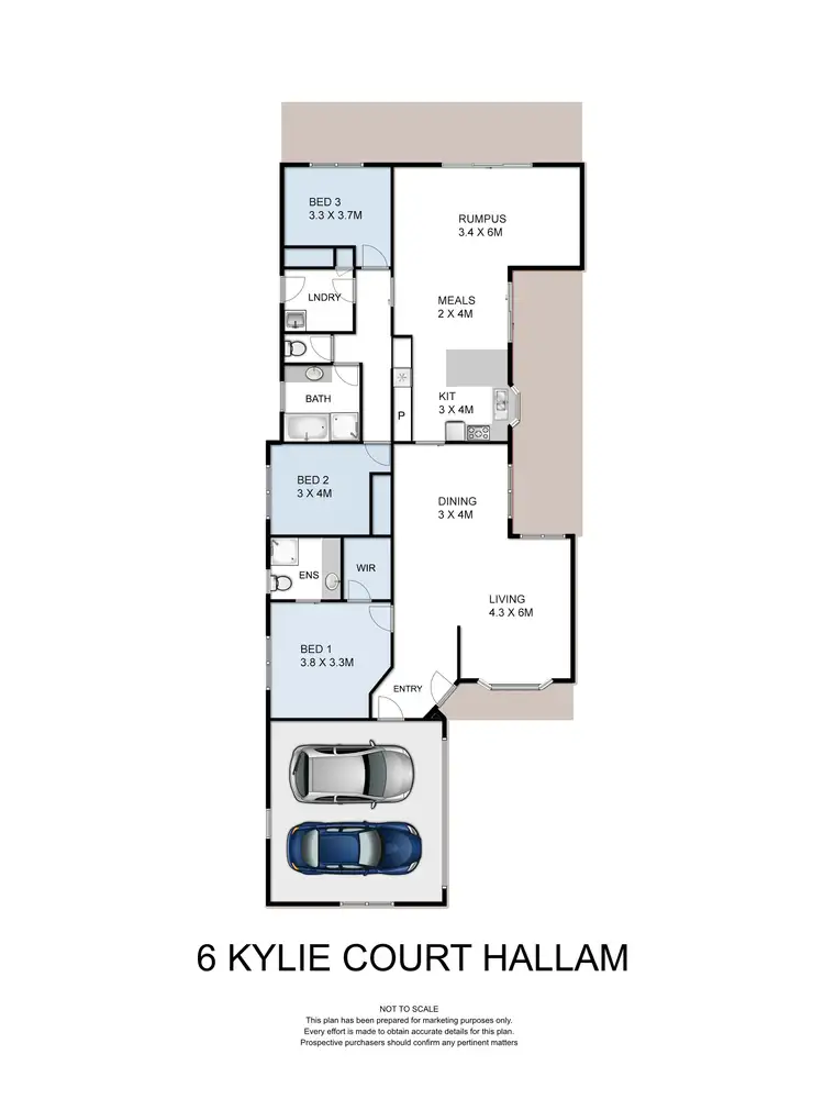 Floorplan of Homely house listing, 6 Kylie Court, Hallam VIC 3803