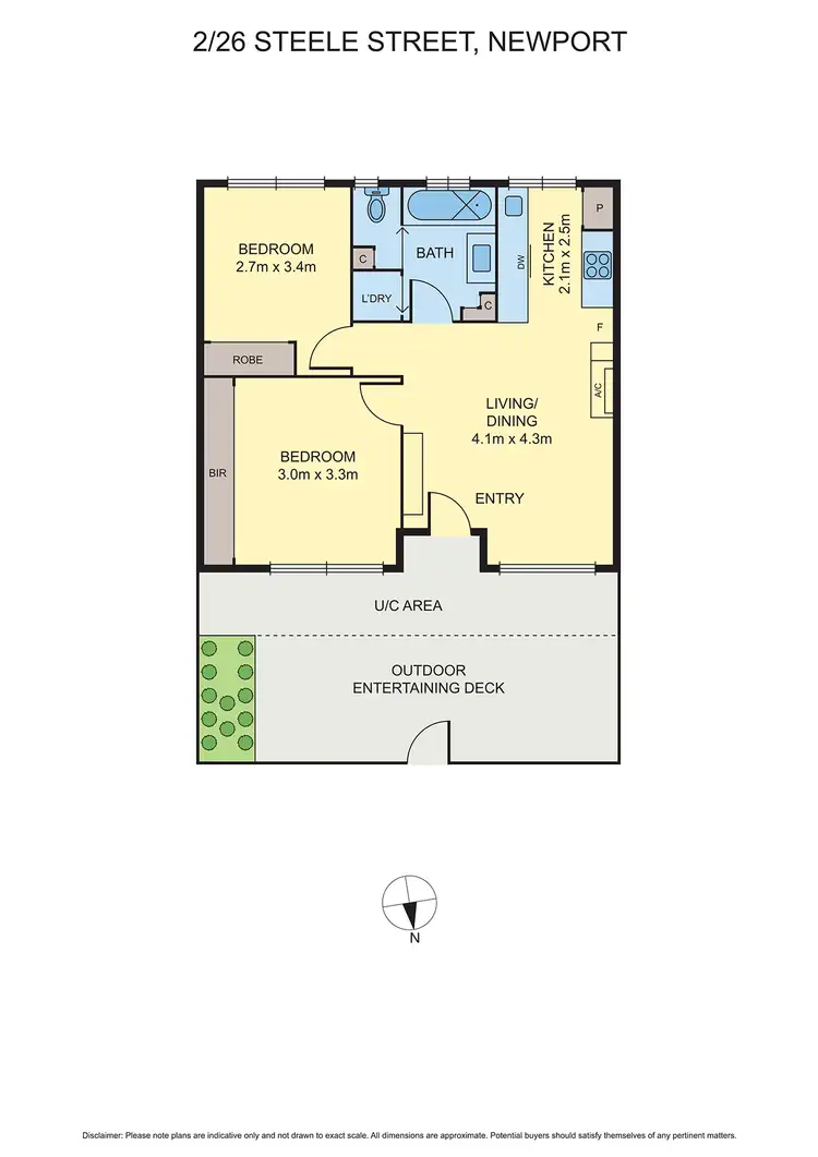 Floorplan of Homely unit listing, 2/26 Steele Street, Newport VIC 3015