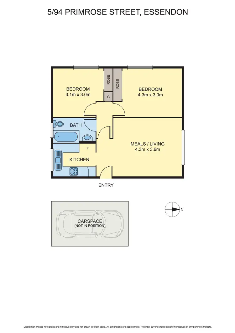 Floorplan of Homely apartment listing, 5/94 Primrose Street, Essendon VIC 3040