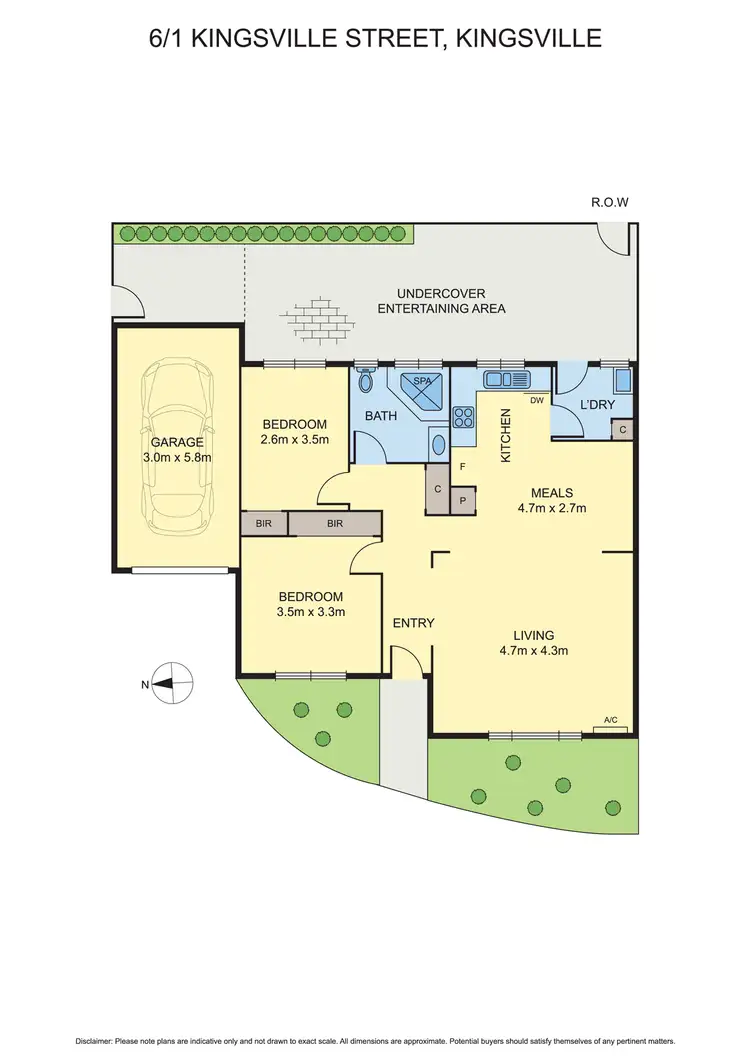 Floorplan of Homely unit listing, 6/1 Kingsville Street, Kingsville VIC 3012