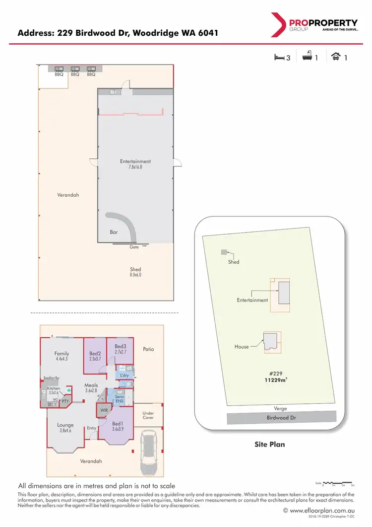 Floorplan of Homely house listing, 229 Birdwood Drive, Woodridge WA 6041