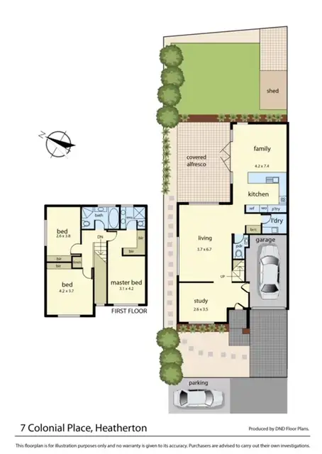 Floorplan of Homely house listing, 7 Colonial Place, Heatherton VIC 3202