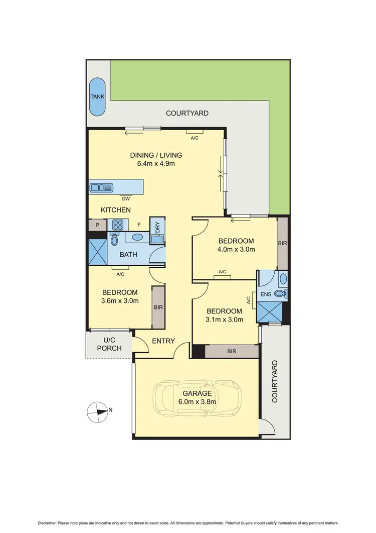 Floorplan of Homely unit listing, 3/178 Blackshaws Road, South Kingsville VIC 3015