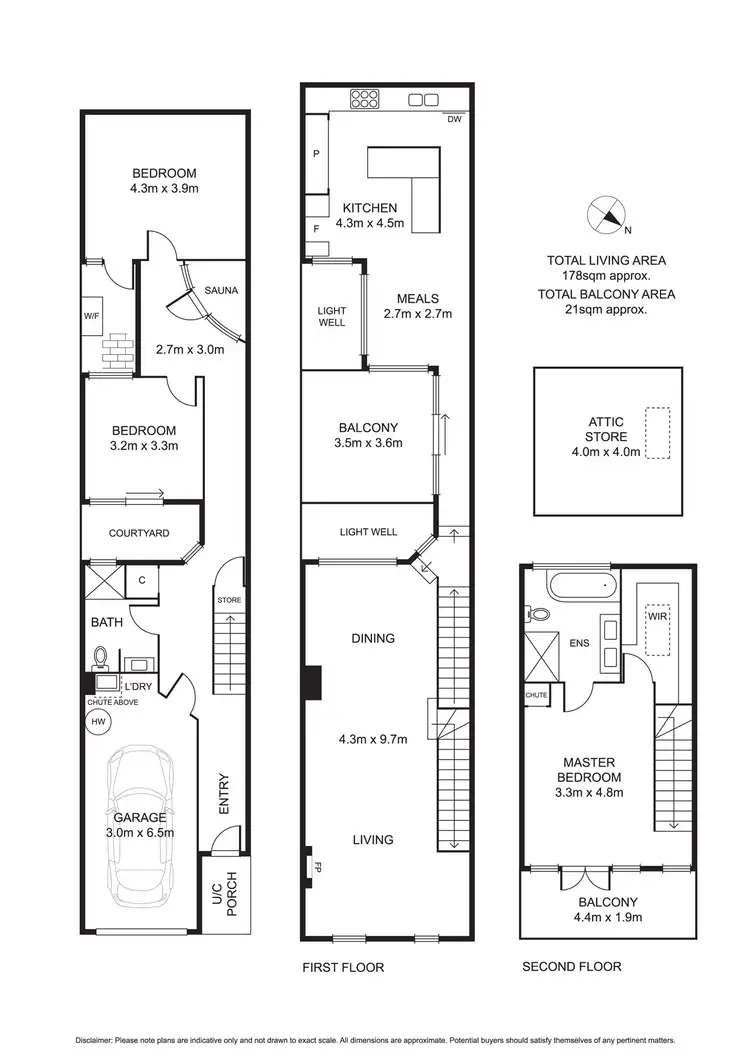 Floorplan of Homely townhouse listing, 238A Moray Street, South Melbourne VIC 3205