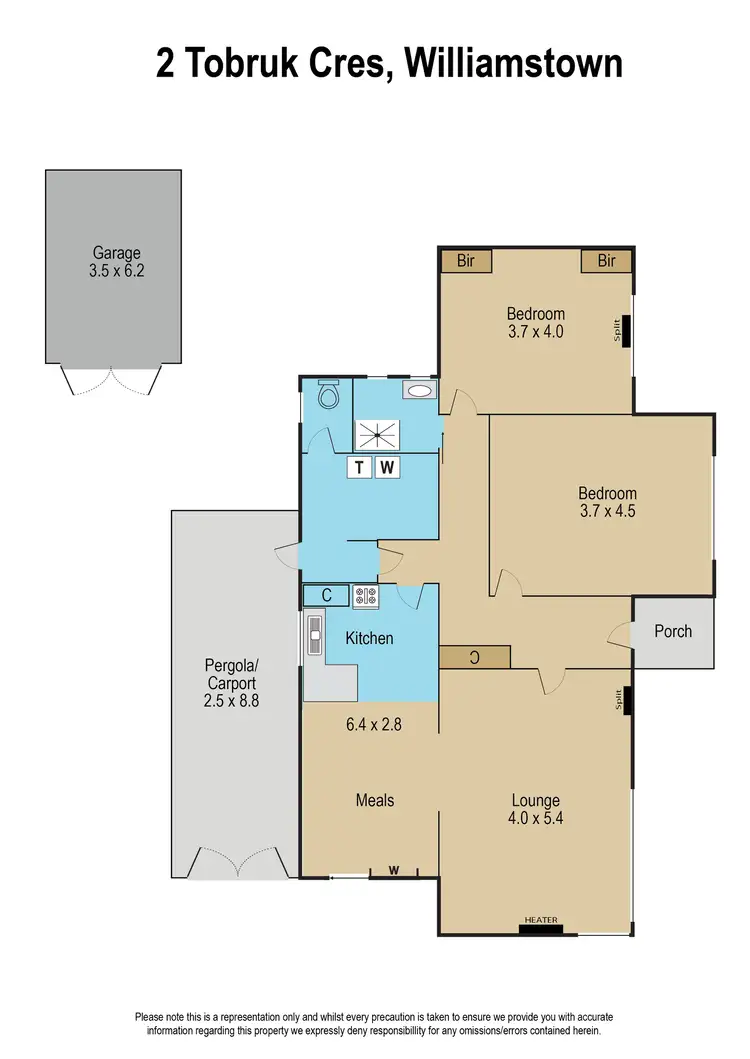 Floorplan of Homely house listing, 2 Tobruk Crescent, Williamstown VIC 3016