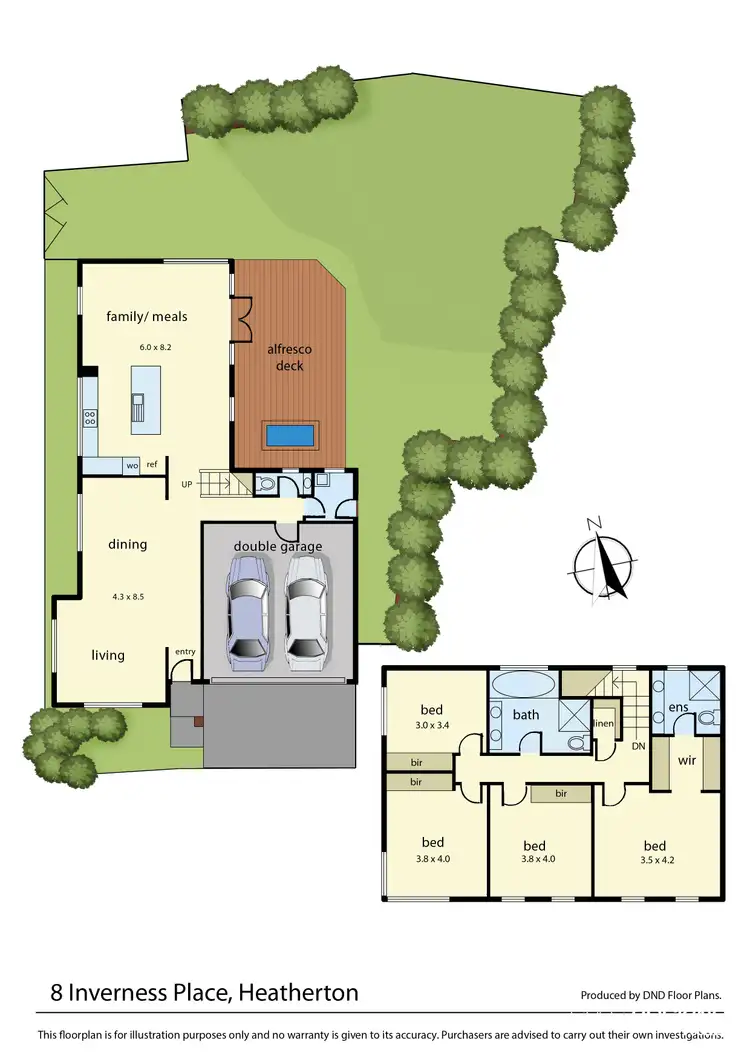 Floorplan of Homely house listing, 8 Inverness Place, Heatherton VIC 3202