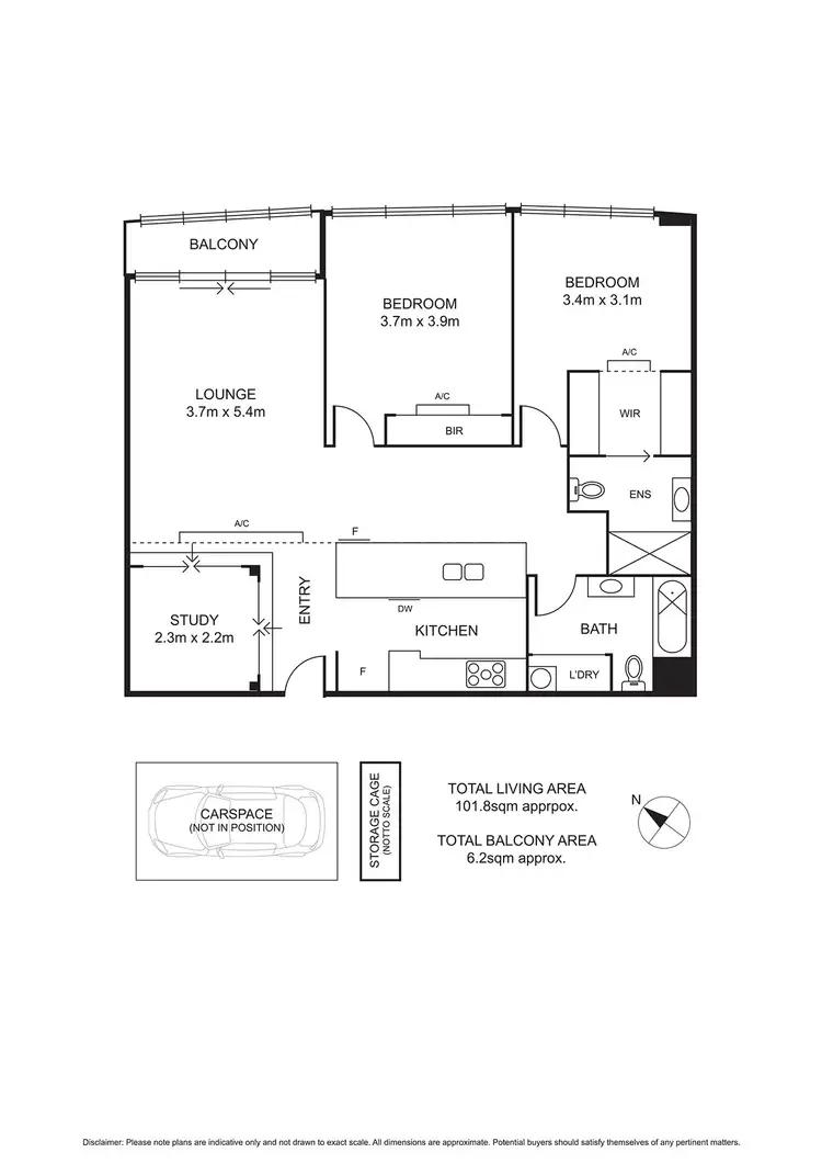 Floorplan of Homely apartment listing, 4808/35 Queens Bridge Street, Southbank VIC 3006