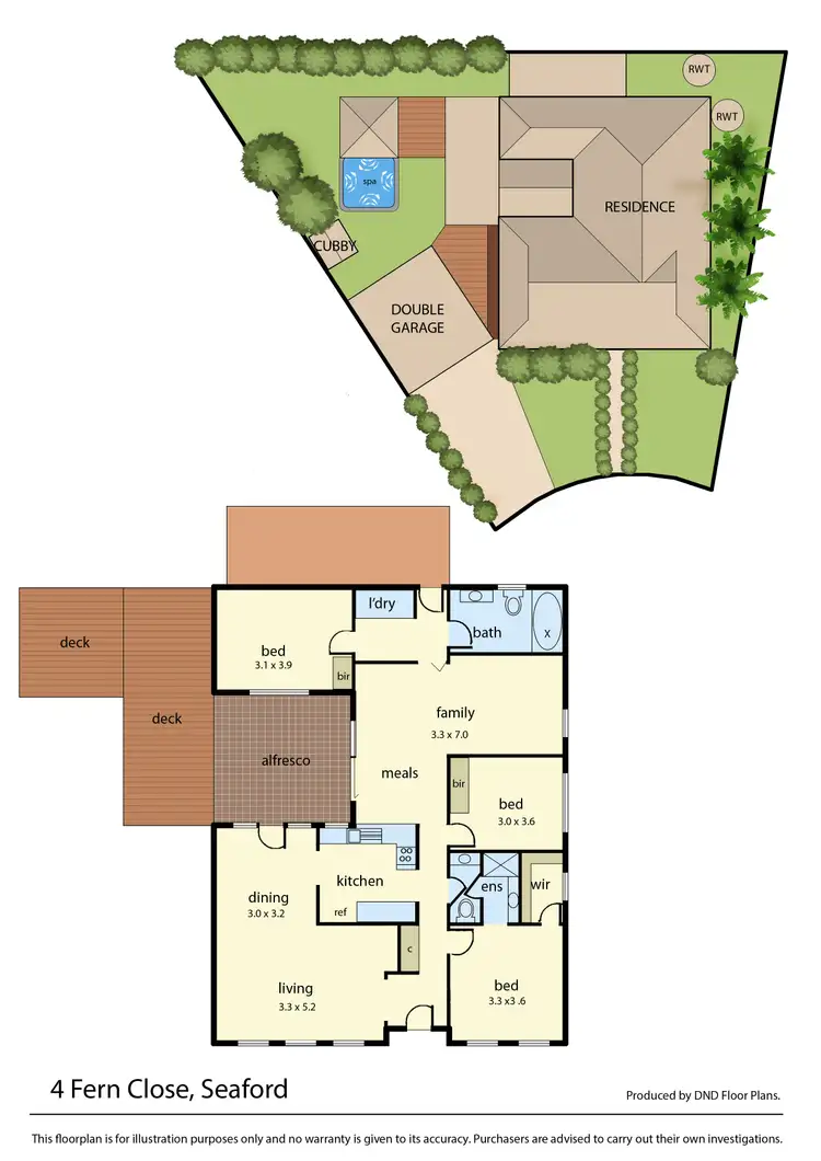 Floorplan of Homely house listing, 4 Fern Close, Seaford VIC 3198