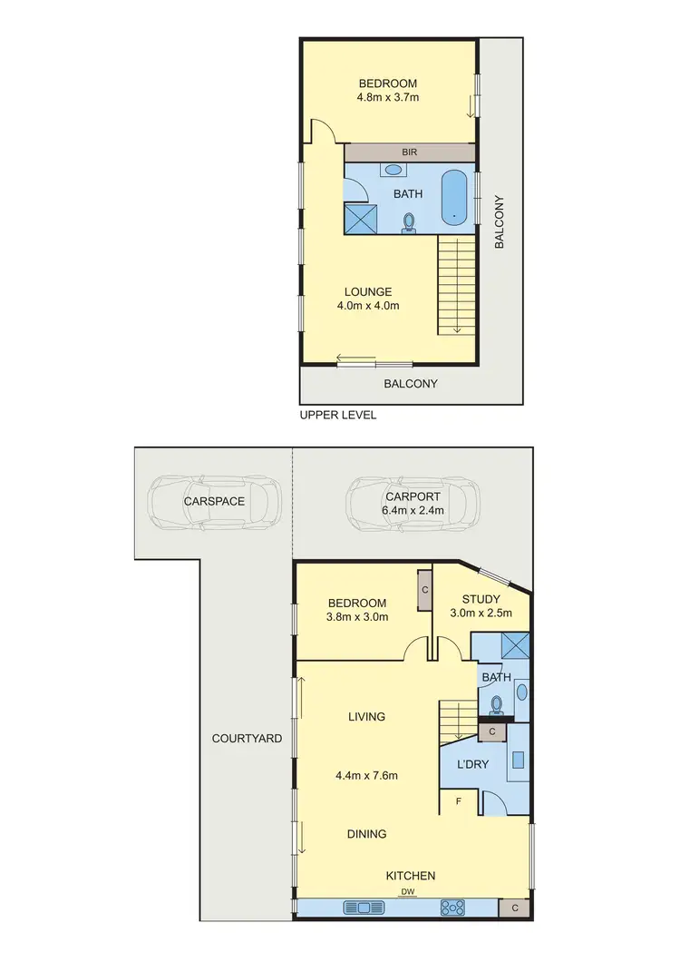 Floorplan of Homely townhouse listing, 574B High Street, Prahran VIC 3181
