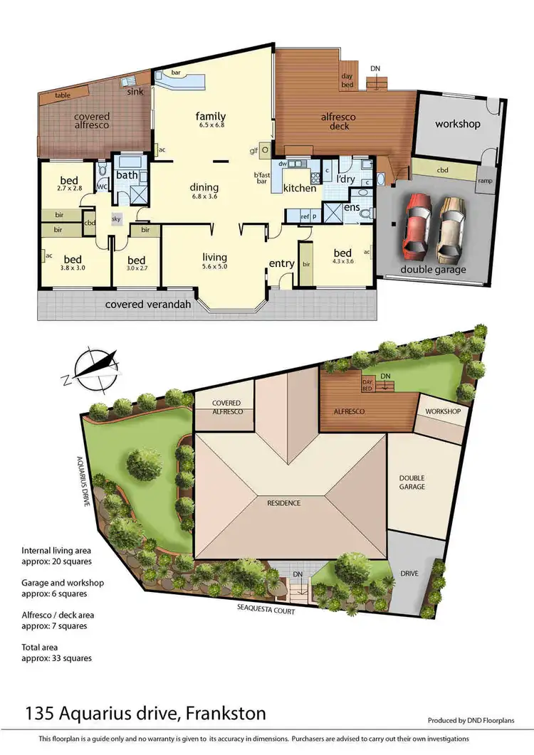 Floorplan of Homely house listing, 135 Aquarius Drive, Frankston VIC 3199
