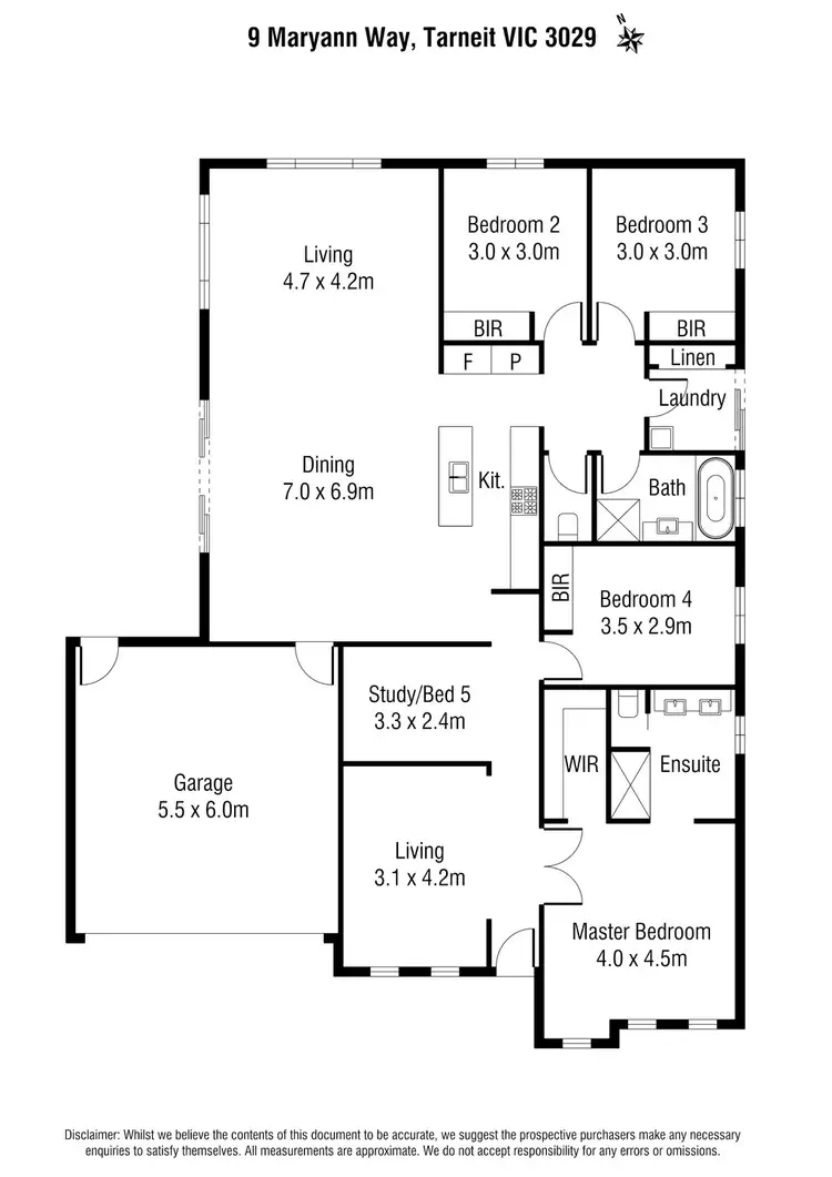 Floorplan of Homely house listing, 9 Maryann Way, Tarneit VIC 3029