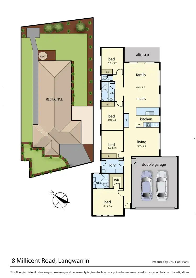 Floorplan of Homely house listing, 8 Millicent Road, Langwarrin VIC 3910