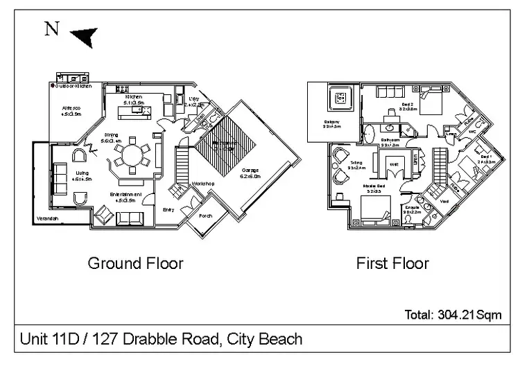 Floorplan of Homely house listing, 11D/127 Drabble Road, City Beach WA 6015