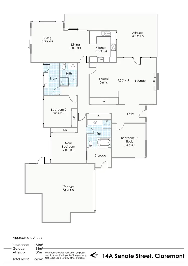 Floorplan of Homely house listing, 14A Senate Street, Claremont WA 6010
