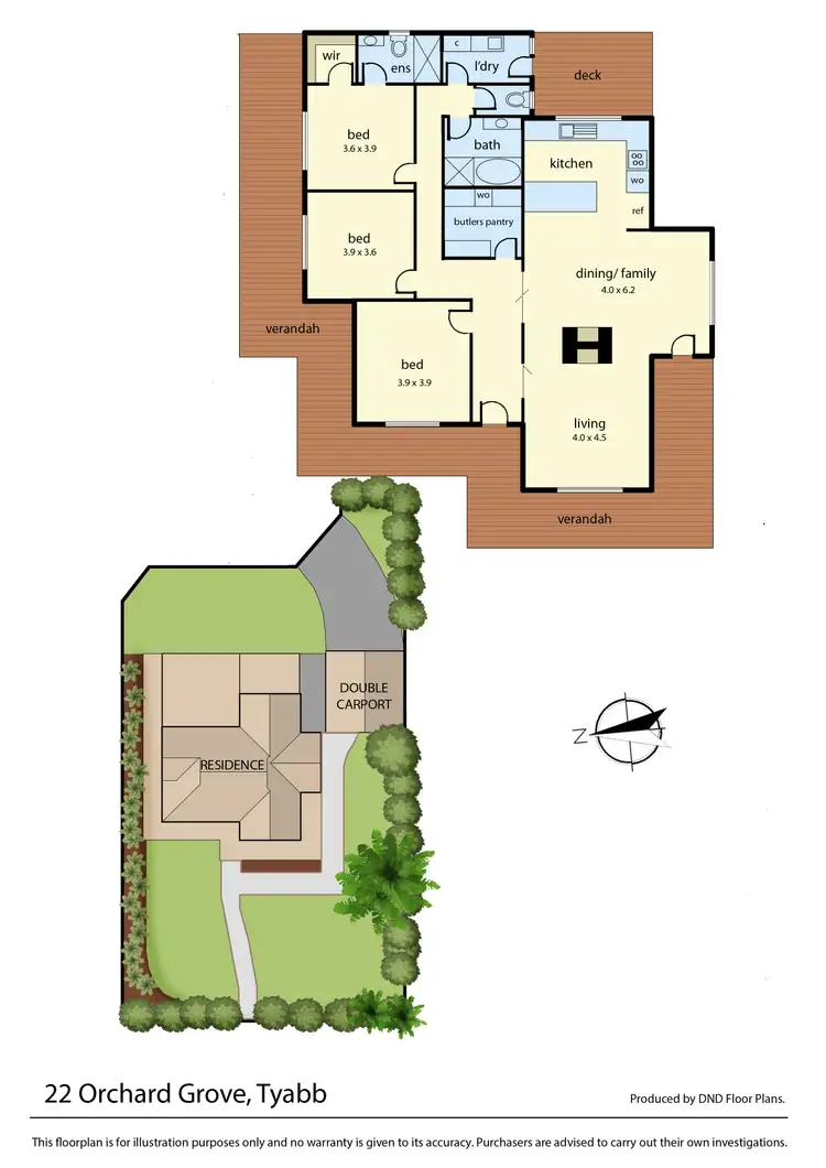 Floorplan of Homely house listing, 22 Orchard Grove, Tyabb VIC 3913