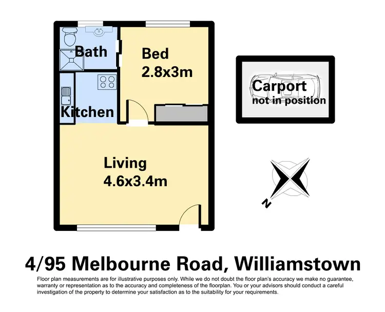 Floorplan of Homely unit listing, 4/95 Melbourne Road, Williamstown VIC 3016