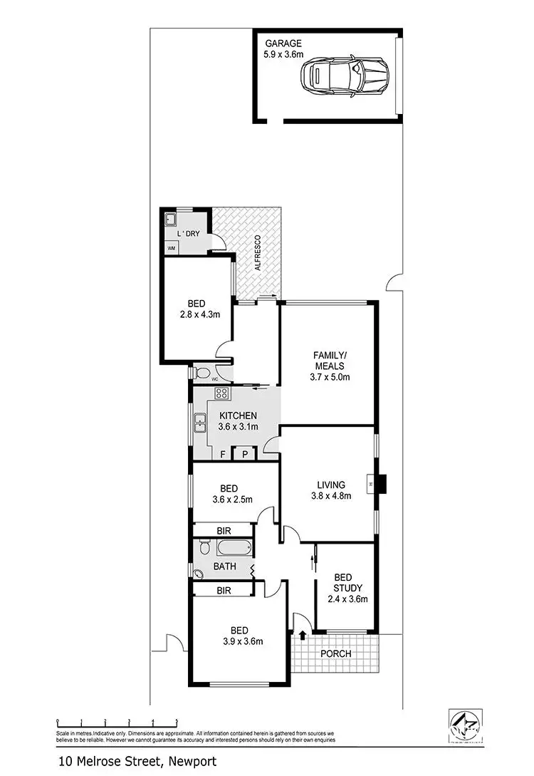Floorplan of Homely house listing, 10 Melrose Street, Newport VIC 3015