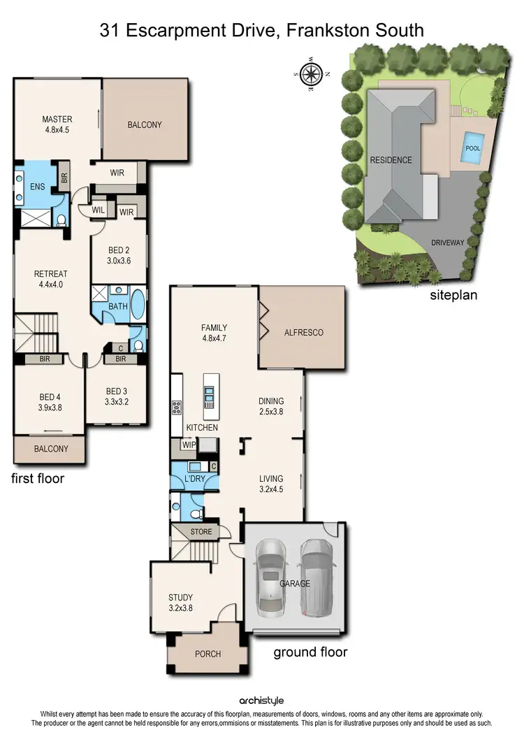 Floorplan of Homely house listing, 31 Escarpment Drive, Frankston South VIC 3199