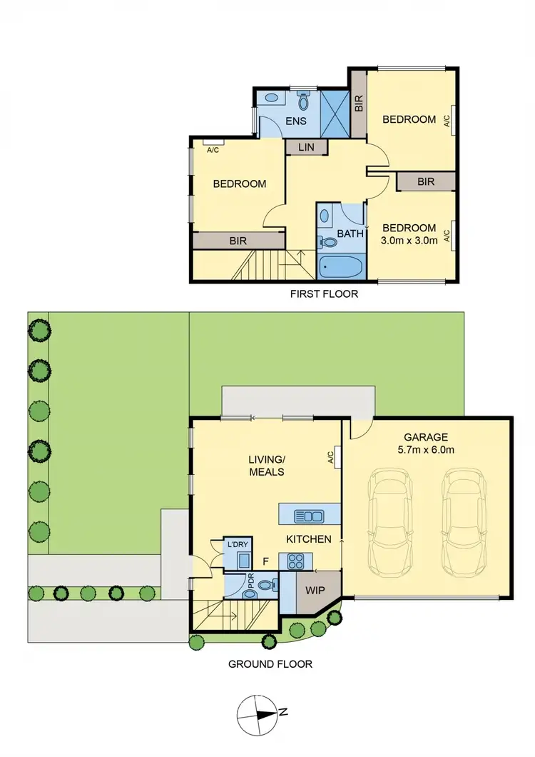 Floorplan of Homely townhouse listing, 1/10 Murphy Street, Altona North VIC 3025