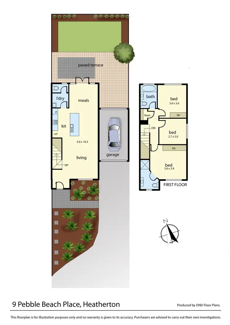 Floorplan of Homely townhouse listing, 9 Pebble Beach Place, Heatherton VIC 3202