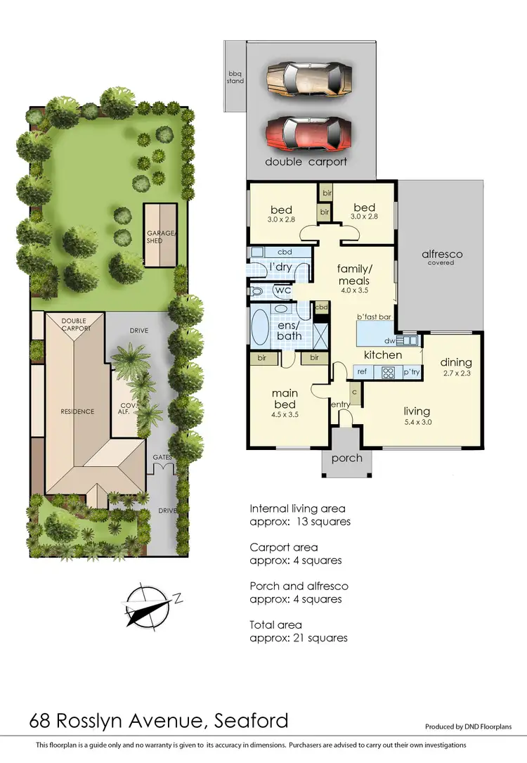 Floorplan of Homely house listing, 68 Rosslyn Avenue, Seaford VIC 3198