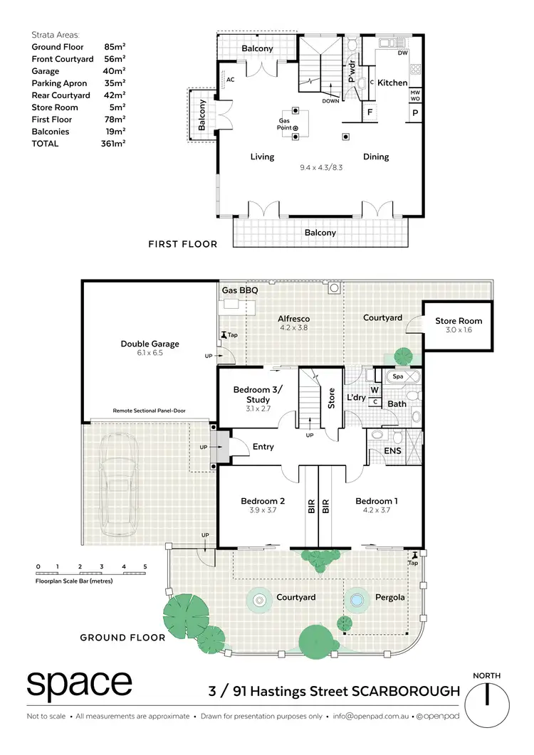 Floorplan of Homely house listing, 3/91 Hastings Street, Scarborough WA 6019