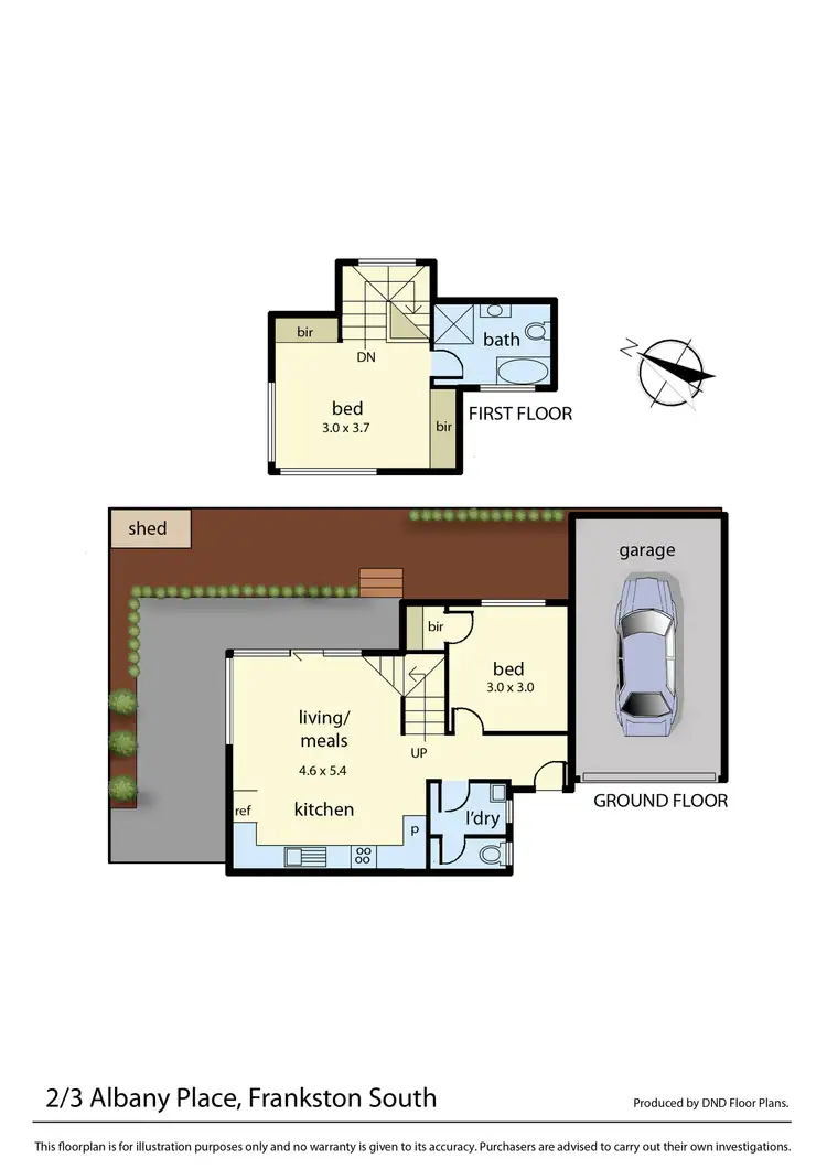 Floorplan of Homely unit listing, 2/3 Albany Place, Frankston South VIC 3199