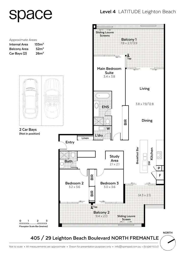 Floorplan of Homely apartment listing, 405/29 Leighton Beach Boulevard, North Fremantle WA 6159