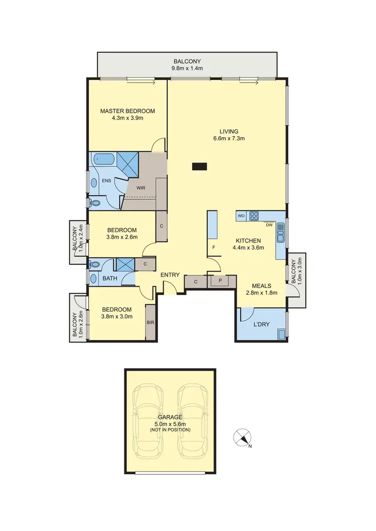 Floorplan of Homely apartment listing, 1/45 Ormond Esplanade, Elwood VIC 3184