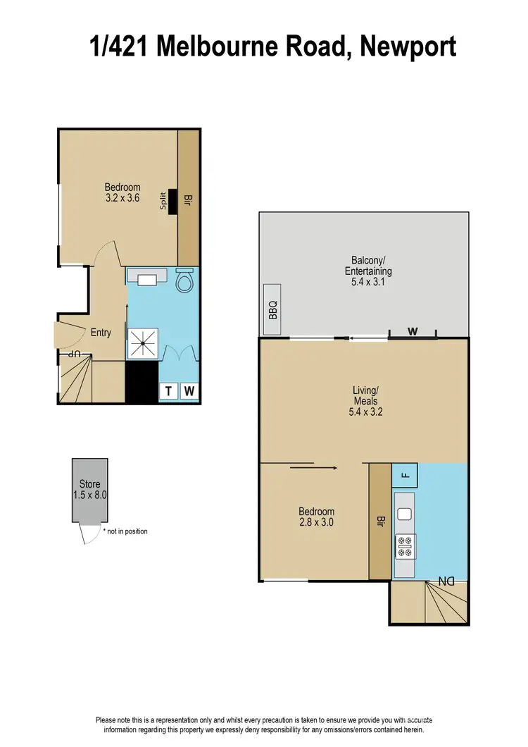 Floorplan of Homely unit listing, 1/421 Melbourne Road, Newport VIC 3015