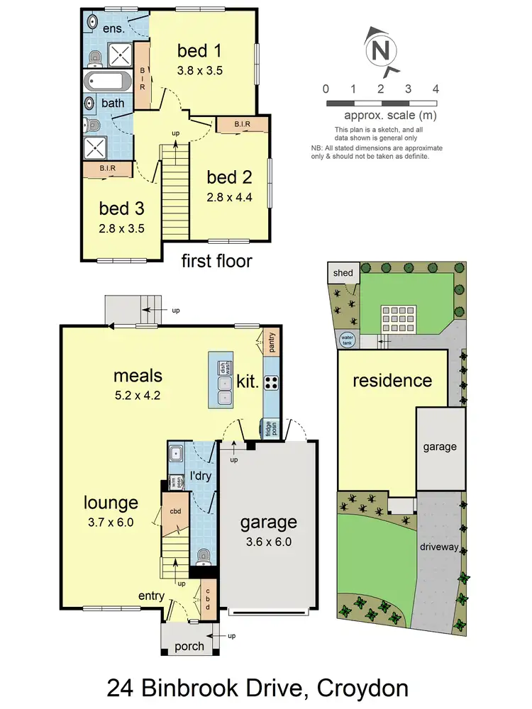 Floorplan of Homely house listing, 24 Binbrook Drive, Croydon VIC 3136