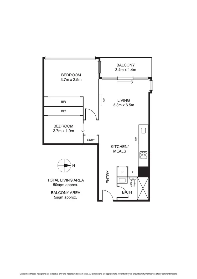 Floorplan of Homely apartment listing, 1301/50 Albert Road, South Melbourne VIC 3205