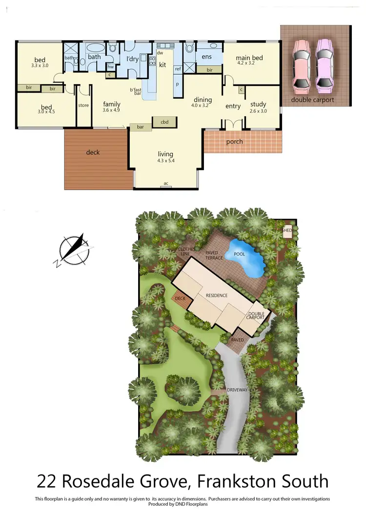Floorplan of Homely house listing, 22 Rosedale Grove, Frankston South VIC 3199