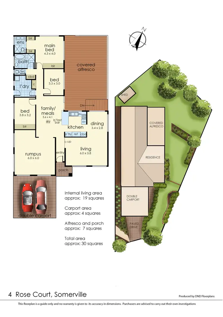 Floorplan of Homely house listing, 4 Rose Court, Somerville VIC 3912