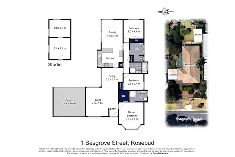 Floorplan of Homely house listing, 1 Besgrove Street, Rosebud VIC 3939
