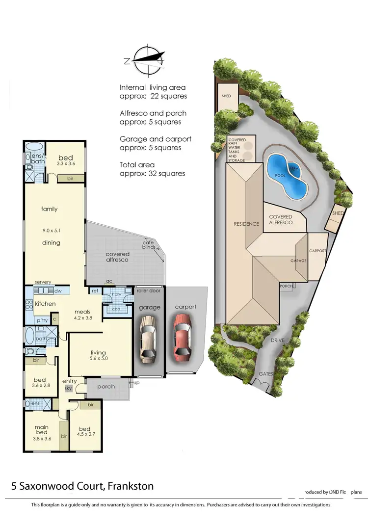 Floorplan of Homely house listing, 5 Saxonwood Court, Frankston VIC 3199