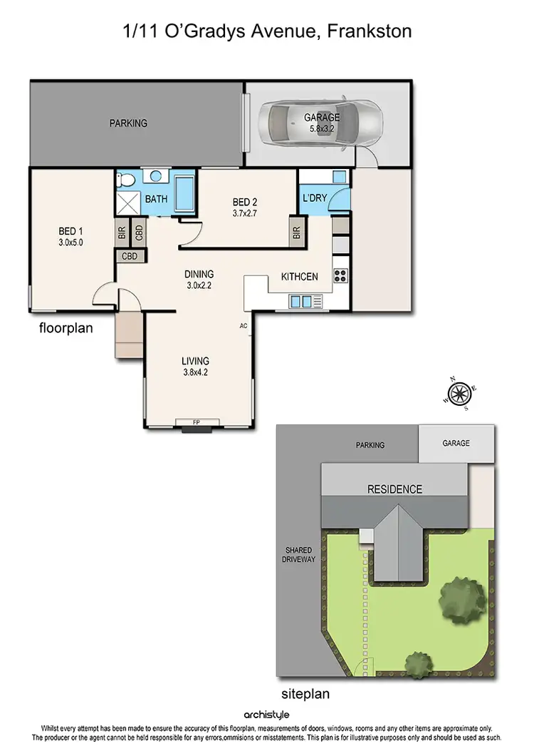 Floorplan of Homely house listing, 1/11 Ogrady Avenue, Frankston VIC 3199