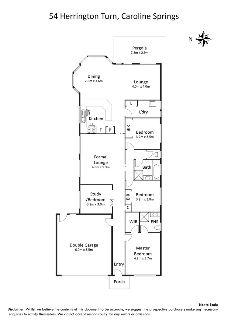 Floorplan of Homely house listing, 54 Herrington Turn, Caroline Springs VIC 3023