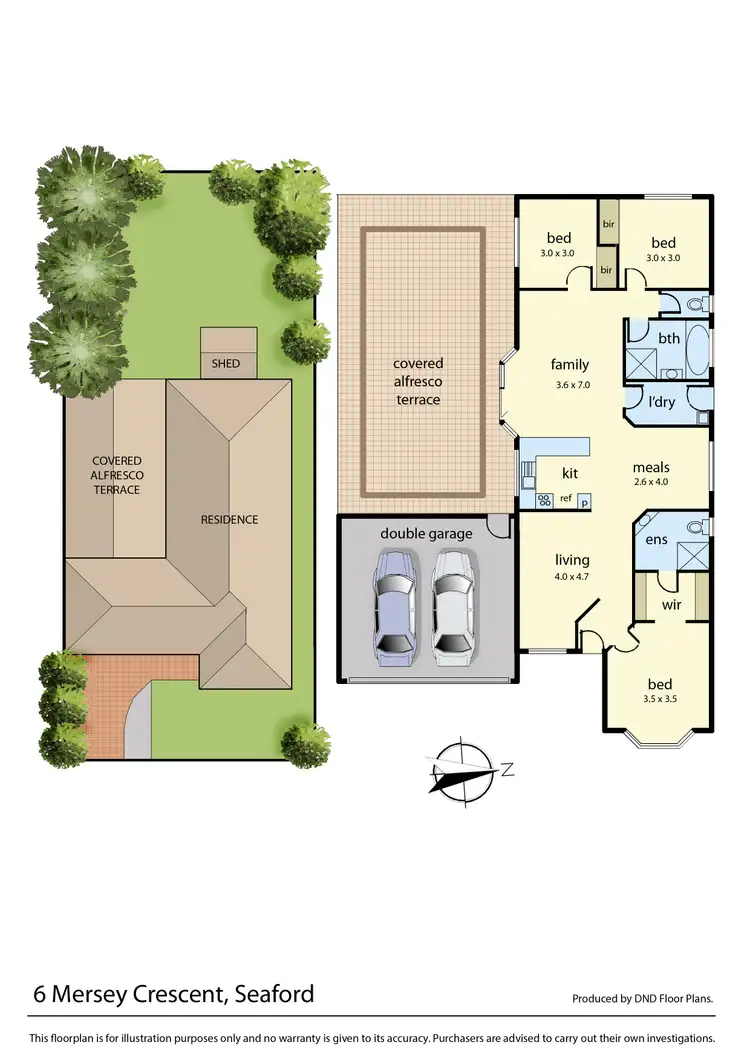 Floorplan of Homely house listing, 6 Mersey Crescent, Seaford VIC 3198