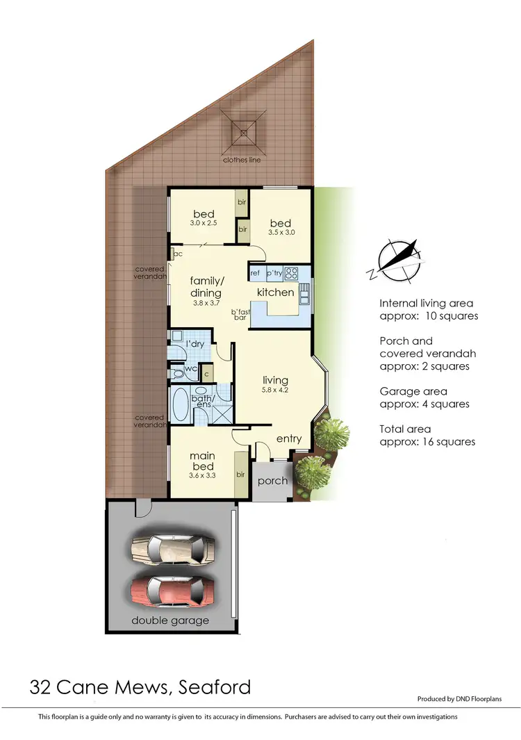 Floorplan of Homely unit listing, 32 Cane Mews, Seaford VIC 3198