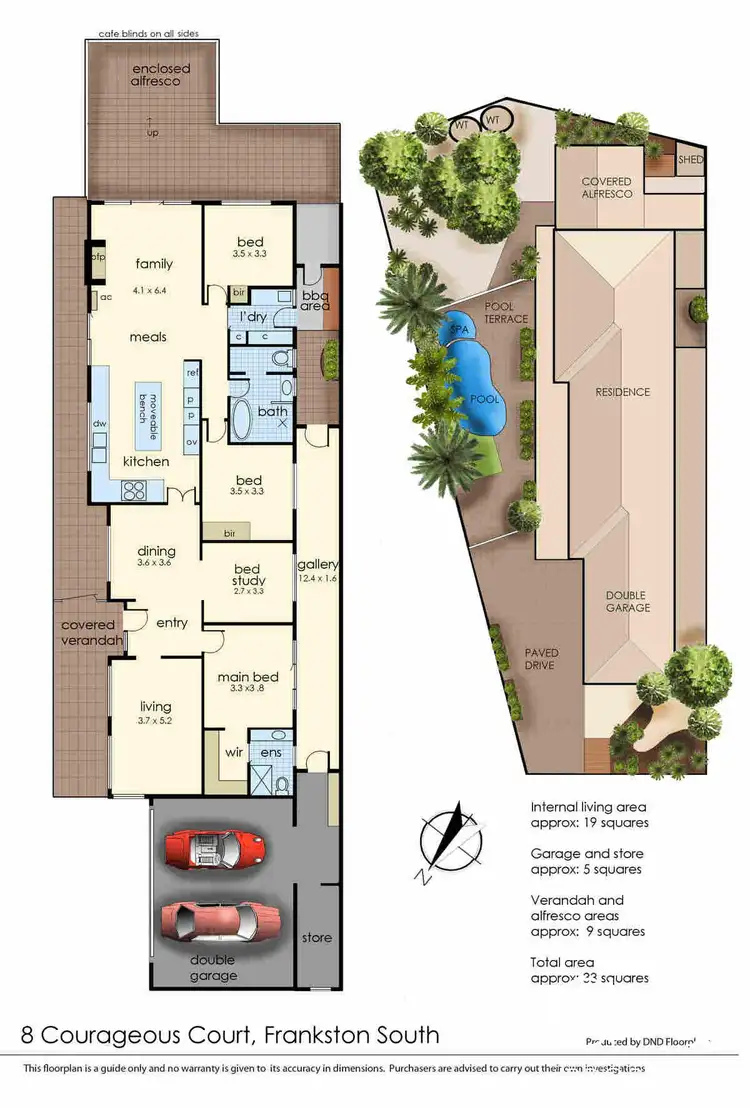 Floorplan of Homely house listing, 8 Courageous Court, Frankston VIC 3199