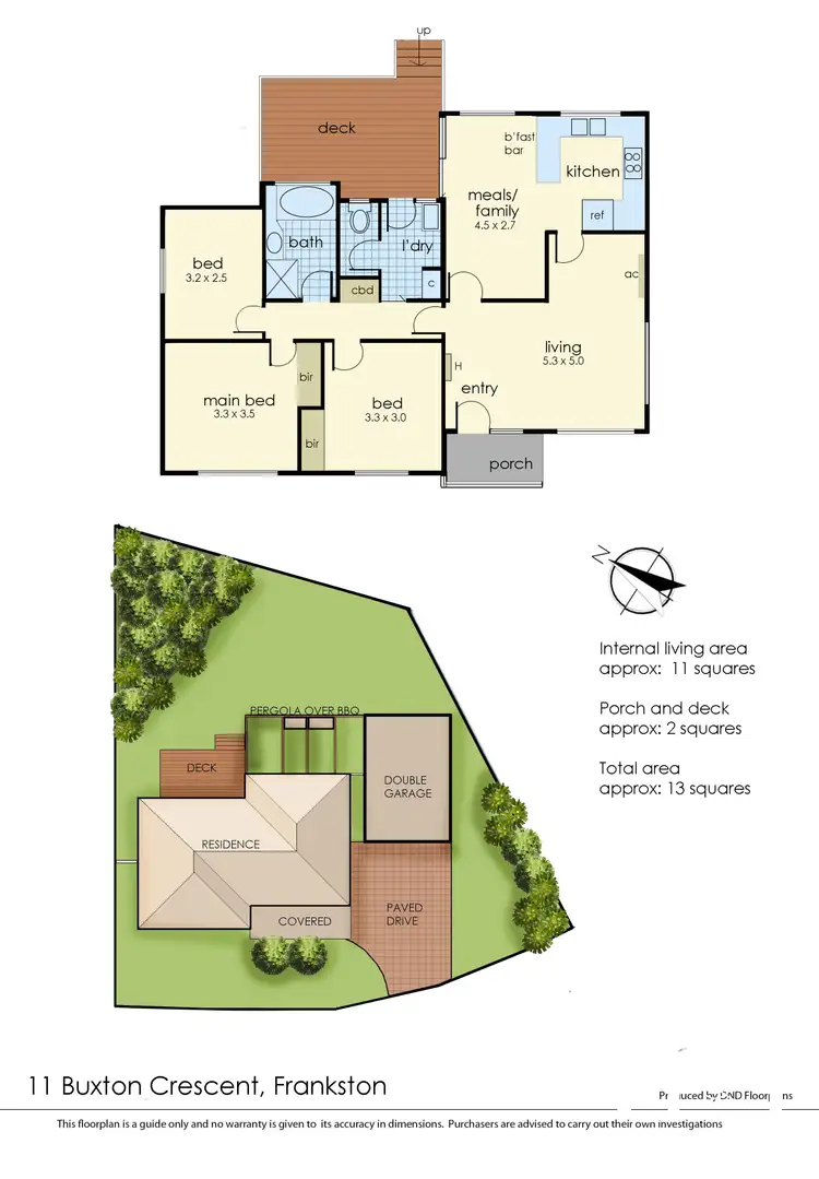Floorplan of Homely house listing, 11 Buxton Crescent, Frankston VIC 3199