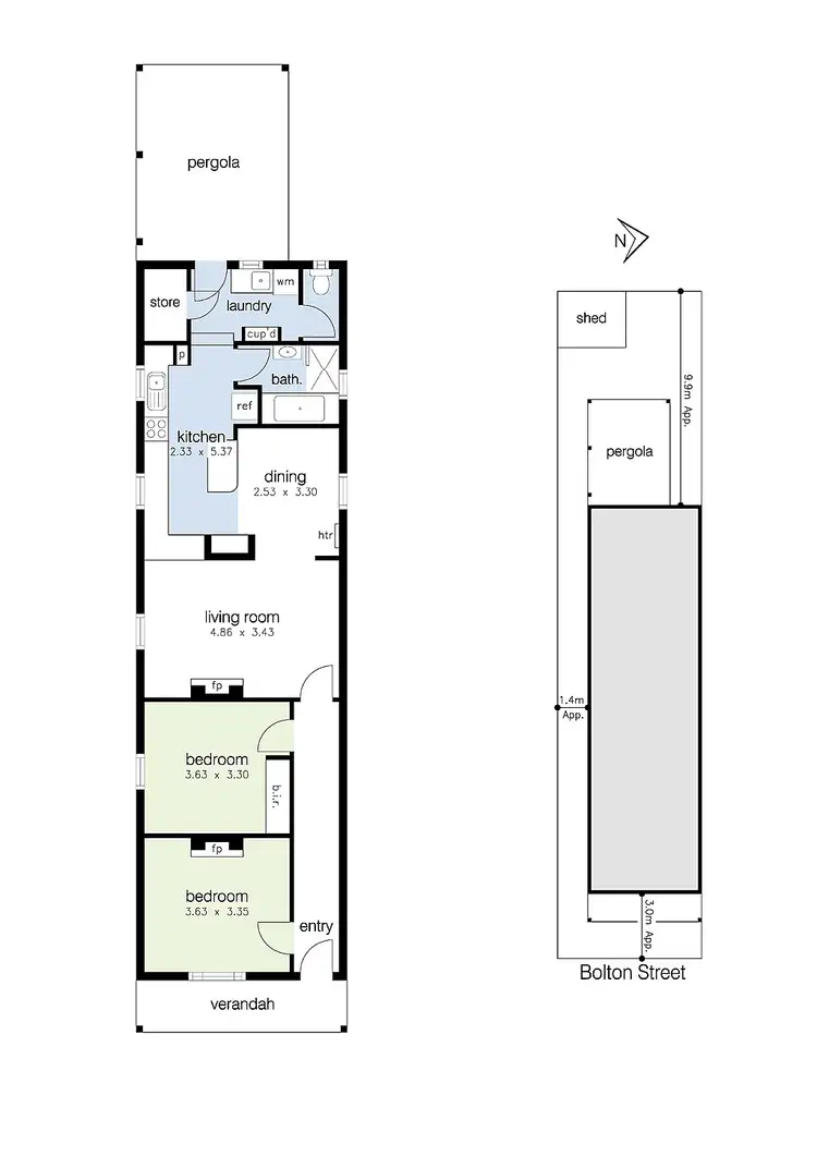 Floorplan of Homely house listing, 23 Bolton Street, Spotswood VIC 3015