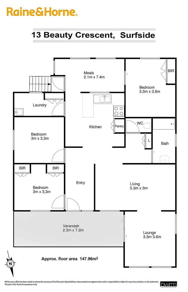 Floorplan of Homely house listing, 13 Beauty Crescent, Surfside NSW 2536