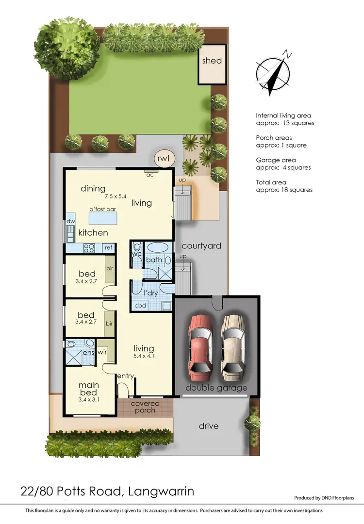 Floorplan of Homely unit listing, 22/80 Potts Road, Langwarrin VIC 3910