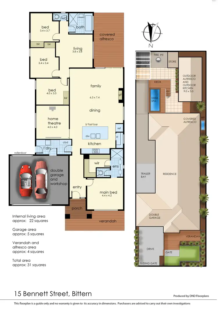 Floorplan of Homely house listing, 15 Bennett Street, Bittern VIC 3918