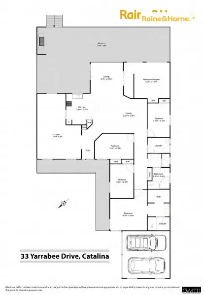 Floorplan of Homely house listing, 33 Yarrabee Drive, Catalina NSW 2536