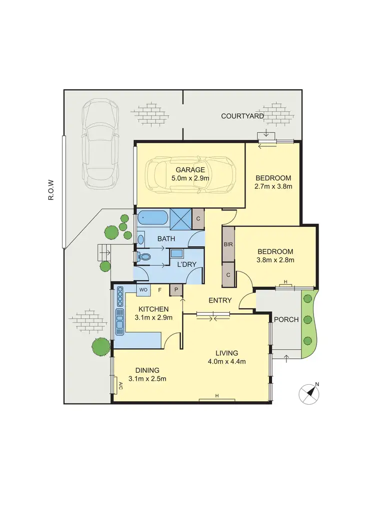 Floorplan of Homely unit listing, 3/32 Nepean Highway, Brighton VIC 3186