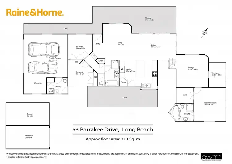 Floorplan of Homely house listing, 53 Barrakee Drive, Long Beach NSW 2536